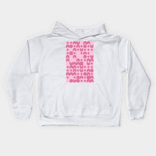 Valentines Day Geometric Pattern - Flowers #7 Kids Hoodie